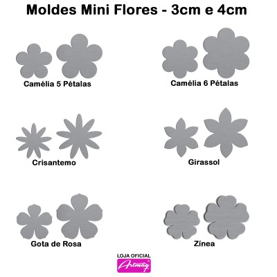 Kit Moldes Mini Flores 